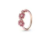 FAHMI 100% Plata de Ley 925 188792C01 rosa Margarita flor trío anillo Simple romántico Original joyería de las mujeres