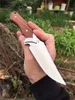 Toppkvalitetsöverlevnad Rak kniv 440C Satin Blad Full Tang Wood Handle Outdoor Hunting Fishing Rescuse Knives Tools Tools