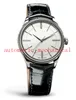 Luksusowy zegarek 5 styl męski podwójny czas biały złoty czarny pasek skórzany pasek 50509 39 mm automatyczne modne zegarki męskie zegarki na rękę