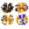 4.7 Inch Amazon Baby Girl Halloween Ribbon Big Hair Bows Hairpin Three-dimensional Multi-layer Dovetail Bow