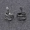 Punk Anel Animal Gótico Preto Prata Metal Cobra Anéis Para As Mulheres Homens Night Club Unisex Ajustável Anillos Jóias Drop