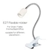 E27 HOUDER Cliplamp bureau Spot Tafel bed licht flexibel bureau thuiskantoor uk EU -plug 360 ° vloeiende buis295r