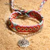 Ny handgjorda bomullsväv Anklet Anklets Armband för kvinnor Bohemian Handgjorda Boho Charms Anklets Femme Leg Foot Smycken