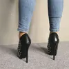 Olmm New Fashion Women Platforme Pumps Seksowne nity stiletto wysokie obcasy pompki okrągłe palce czarne buty klubowe kobiety plus rozmiar 5-15