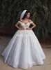 Principessa araba abito da ballo abiti da sposa con spalle scoperte lunghezza del pavimento fiori perline chiesa giardino abito da sposa plus size vestido de 7417989