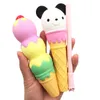 Cute Squishy Pencil Sleeves Cute Panda Dolls Squishies Slow Lising Pencil Toppers Agarre Fruta Perfumada Alivio del Estrés Juguete bolígrafo Regalo