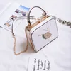 Box Bag Couro Cadeia das mulheres de ombro Bolsas Crossbody Bag baratos sacos para as mulheres Handbag frete grátis