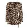 Celmia grande taille imprimé léopard à manches longues hauts femmes 2020 mode Blouse tunique décontracté dames chemises Sexy col en v Blusas Mujer