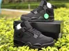 2020 Release 4 Black Cat Outdoor Shoes Herr Black Light Graphite 4S Jumpman Athletic Sports Autentiska Sneakers med originalkartong