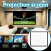 Portátil 60 - 150 Projector LED Screen de projeção 169 3d HD Filmes de cinema em casa Teatro ao ar livre branco dobrável para montagem de parede269q