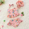 Kinderkleding Meisjes Zwemkleding Driedelige kinderzwempak Mode en mooie ruche badmode voor kinderen Bikini Babykostuums Badpak