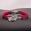 10st. Lot Infinity Love 8 Armband Flaggad flagg Charm Pendant Kvinnor M￤n Simple Armband Bangles Jewelry Gift A138216V