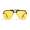 Smart Casual 2019 Nya designer solglasögon för män och kvinnor halva ram mode unisex solglasögon vintage semi rimless eyewear4951513