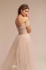 Vintage Blush 2023 Nieuwe BHLDN Trouwjurken Uit De Schouder Delicate Sjerp Bruidsjurken Vloerlengte Schede Backless Trouwjurk 1299