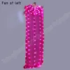 New Belly Dance Silk Fan Veil LED Fans Light up Shiny Pleated Carnival LED Fans Stage Performance Puntelli Accessori Costume298d