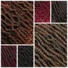 Short Ombre Spring Twist Hair Synthetic Fiber Fluffy Bomb Nubian Twist Hair Black Brown Purple Crochet Braids Hair