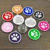 Étiquette d'identification de chien personnalisée en acier inoxydable, accessoires pour chiens, plaque d'identification ronde personnalisée en métal pour animaux de compagnie, 8 couleurs 3031