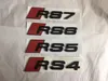 3D Chrome Audi RS3 RS4 RS5 RS6 RS7 RS8 - Emblème de badge de démarrage avec logo noir mat ou argent