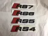 3D Chrom Audi RS3 RS4 RS5 RS6 RS7 RS8 – mattschwarzes oder silbernes Logo-Kofferraumabzeichen-Emblem