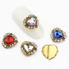 11x12mm Crystal Heart Shape Rhinestone 3D Nail Charms för nagelkonstdekorationer DIY Glitter Alloy Nails Tools Gratis frakt