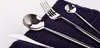 Edelstahl-Besteck-Set, Geschirr-Set, Gabeln, Messer, Löffel, Steakmesser, Gabel, Party-Besteck-Set