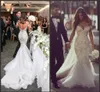 2020 nouvelles robes de mariée sirène magnifique Steven Khalil Dubaï arabe hors de l'épaule, plus la taille robe pleine longueur dos nu dentelle robes de mariée