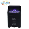 Stock 4 pcs 18w 6in1 RGBW + UV bateria operada wifi wireless app wifi dj bateria móvel led par luz para a festa de evento