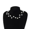 Trendy Eleganz Aussage Halskette Charme Simulierte Perle Perlen Halsband Halskette Für Frauen Koreanische Femme Kragen Neckband