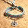 Ny handgjorda bomullsväv Anklet Anklets Armband för kvinnor Bohemian Handgjorda Boho Charms Anklets Femme Leg Foot Smycken