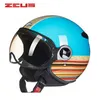 Электрический мотоцикл с желтой пчелой, полулицевой шлем ZEUS 3 4, скутер, мотоциклетные шлемы для мотокросса для женщин и мужчин, M, L, XL, XXL233U