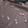 Wholesale-High Quality Ladies Minimalist Modern Style 14K Gold Plated Coin Pearl Double Chain Necklace With Cheap Price