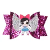 Koń Kwiat Barrettes Bow Hair Class Cartoon Hair Bow z BB Clip Dzieci Akcesoria Do Włosów Boutique Baby Cekiny Glitter Headwear C6553