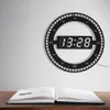 Zegary ścienne okrągłe poruszające się cyfrowe zegar LED Nowoczesne design podwójne przyciemnienie do dekoracji domowej BB50W1