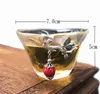 Tasse à thé fleur de prunier en étain résistant à la chaleur Transparent petite tasse à thé Style japonais maître tasse thé décor
