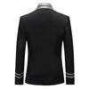 Oeak 2022 Vintage Blazers rétro Steampunk gothique Costume vestes Prince scène Costume pour fête hommes noir blanc luxe manteau