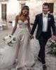 Plus Size Country Style 3D Kwiatowe aplikacje A-Line Country Suknie ślubne Czeski Suknie ślubne dla Brides Robe de Mariée BC2024
