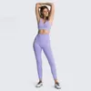 Seamless Gym Yoga Outfits Sets Women 2 Piece Workout Clothing Suits Sports Bras Padded Fitness Leggings For Ladies Tracksuits Active Wear