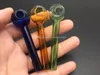Wholesalc ucuz 7 cm Renkli Pyrex düz Cam Yağı Burner Boru mini cam tüp yağ boruları cam yağ çivi boru sigara için