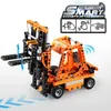 City Port Truck Forklift Crane Engineering Car Building Blocks CADA C71002 10in1 Intelligent ljudinfraröd induktion Motorleksaker för barngåvor