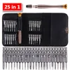 Set di strumenti per la riparazione del telefono 25 in 1 Cacciavite Torx di precisione per iPhone Laptop Cellulare Elettronica Set di utensili manuali Kit di riparazione per strumenti di leva di apertura