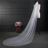 W magazynie! Jedna warstwa 3 metry Long Wedding Veil Tiul z grzebieniem Handmade Noble White Ivory Bridal Veil Head Seatwear Wedding Accessory