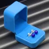 Dame à la mode boucles d'oreilles en argent 925 avec perle d'eau douce cadeau de perle de charme DIY (29 sortes de couleurs de perles disponibles)