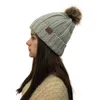 9 color Winter Women Knitted Hat Warm Pom Pom colorful Wool Hat Ladies Skull Beanie Solid Female Outdoor Caps YD0331