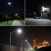 Solar Street Light Outdoor LED 15W 1800LM 2-typer Installation Motion Sensor skymning till gryning litiumbatteri Allt i ett vattentätt för gata g