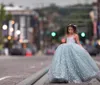 Sparkly Adorable Blue Sequined Shiny Stars Girls Pageant Dresses For Teens Spaghetti Straps Long Kids Prom Dress Formal Party Wear Gowns