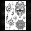 Kadın Kız Büyük Kol Baykuş Sahte Dövme Geçici Mandala Çiçek Henna Hindistan Tatoo Stickers Özel Siyah Kaplumbağa Dövmeleri Kızlar8565788