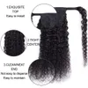 Drawstring Human Hair Ponytail kinky curl Malaysian Virgin Hair Ponytail With Clips In For Women Cheap Adjustable Pony Tails Hair Extensions