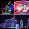 RGB LED قطاع الخفيفة 32.8ft WS2811 عنونة برمجة لون الحلم الرقمي LED بكسل ضوء 24V 10M 600 المصابيح قوس قزح مطاردة تأثير LED