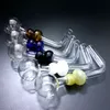 Bent Double Ball Pyrex Glass Oil Burner Smoking Pipes Slender Colored Round Tobacco Accessories