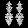 Partihandel - Varumärke Vintage Örhängen för Party Luxury Cubic Zirconia Bridal Bröllop Örhängen Big Stone Dangle Earrings Factory Sale